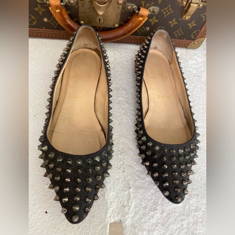 Christian Louboutin Denim Flats